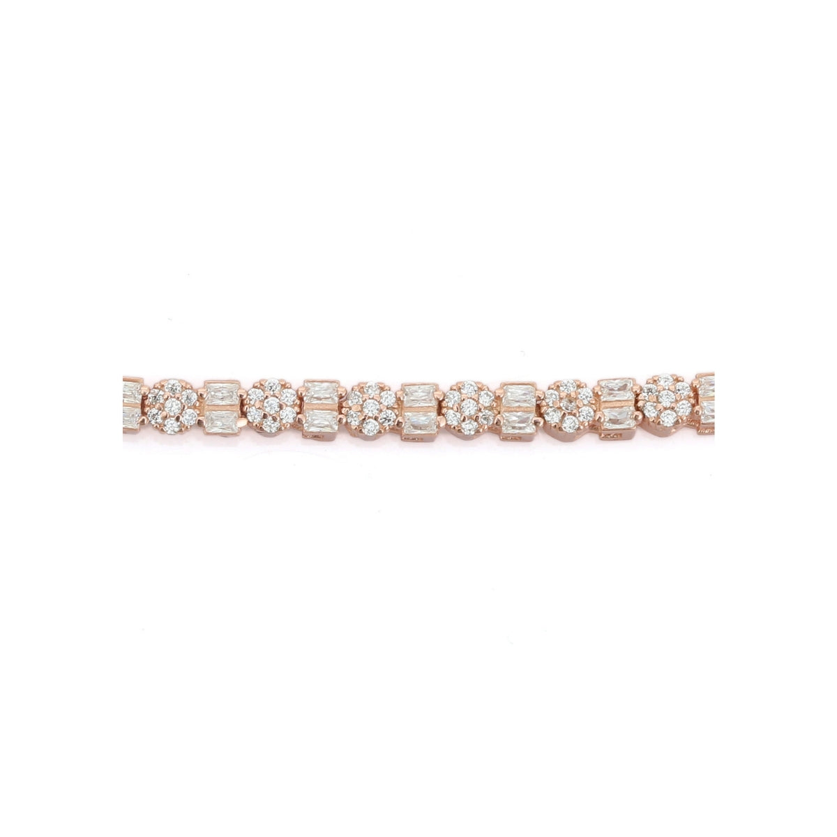 Rose Gold CZ Diamond Tennis Bracelet for Women