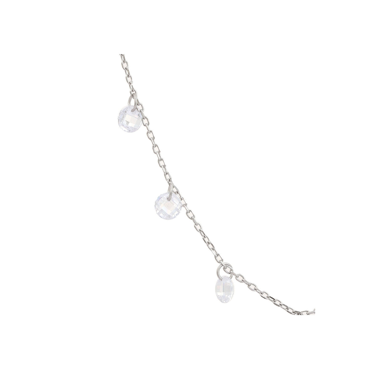 925 Silver CZ Diamond Charm Necklace