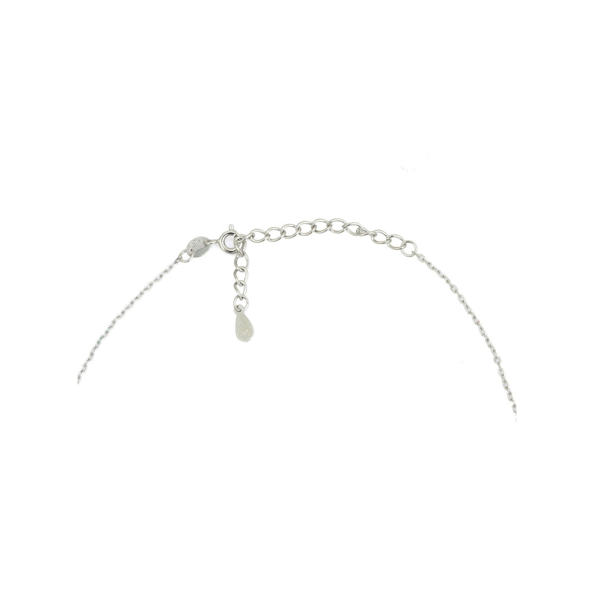 925 Silver CZ Diamond Charm Necklace