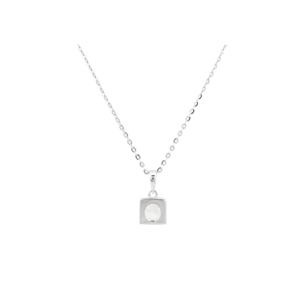 925 Silver Cz Solitaire Diamond Drop Necklace with Earrings.