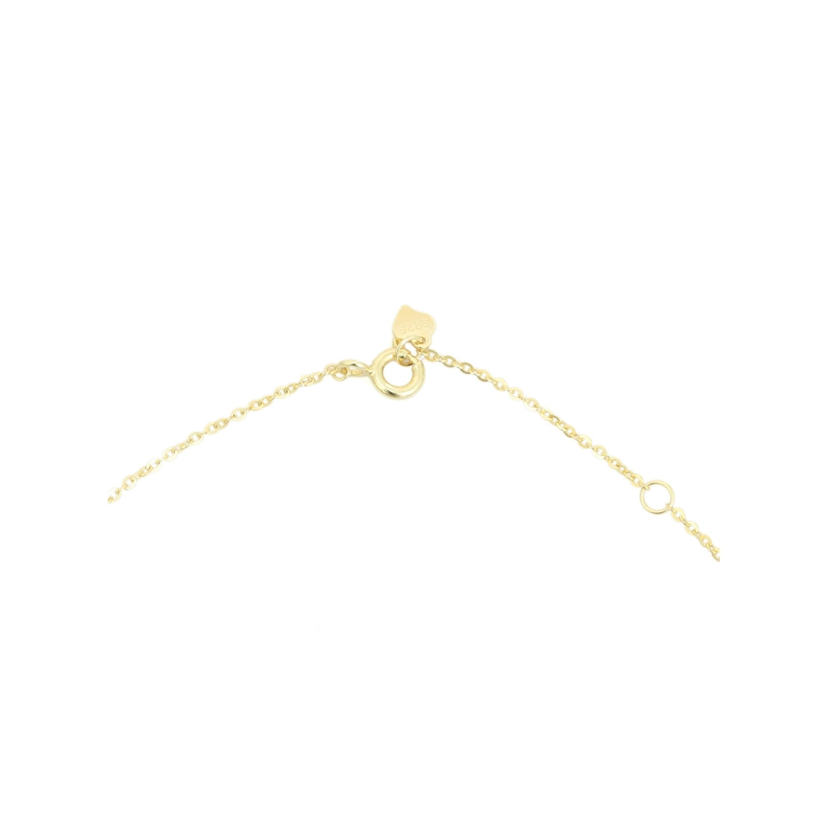 925 Silver CZ Diamond Drop Necklaces in Yellow and White Gold Finish