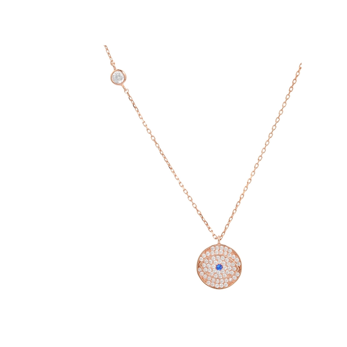 Evil Eye Pendant Necklace - Hamsa Hand Charm for Good Luck and Protection