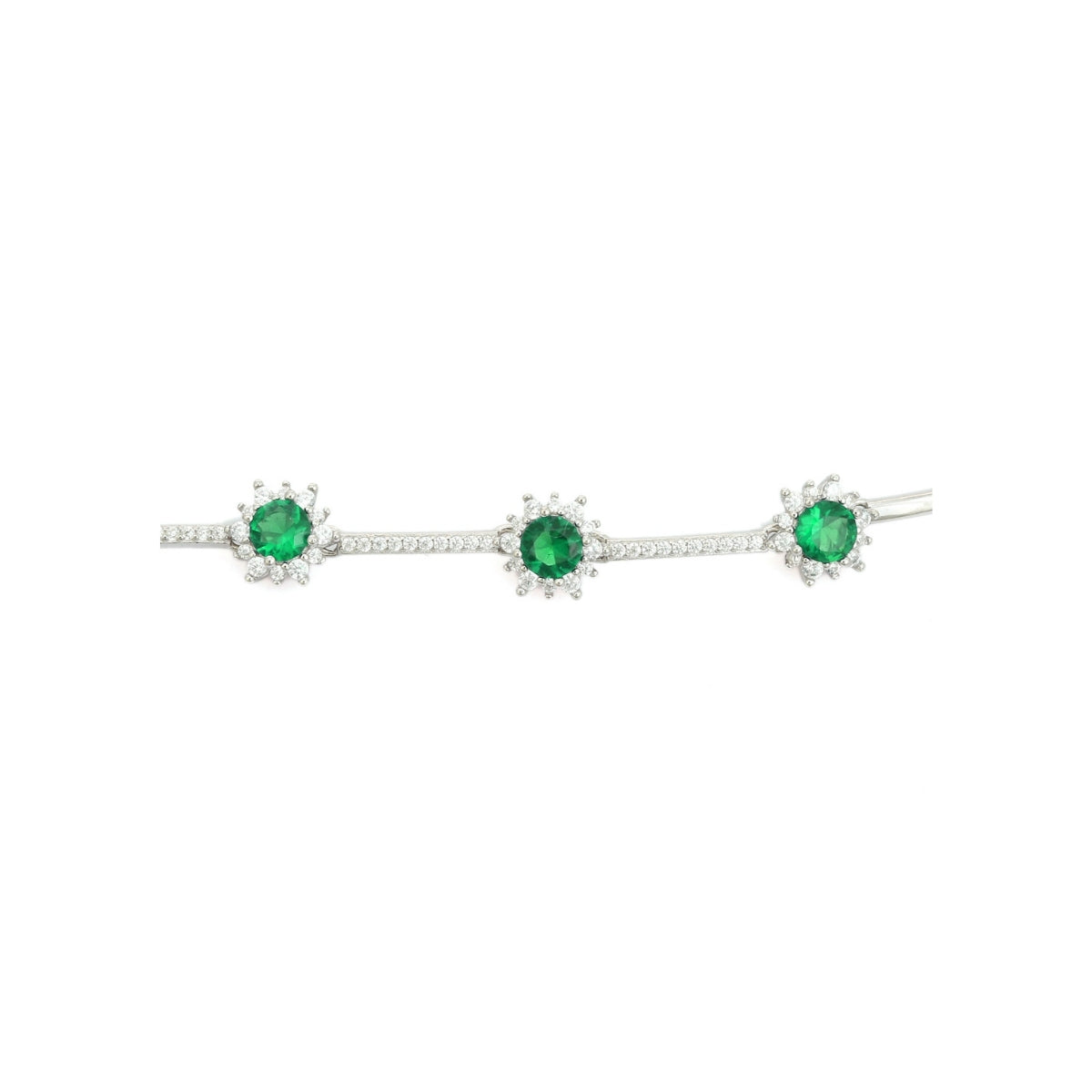 Colorful CZ Diamond Flower Tennis Bracelets for Women in Red, Blue, and Green