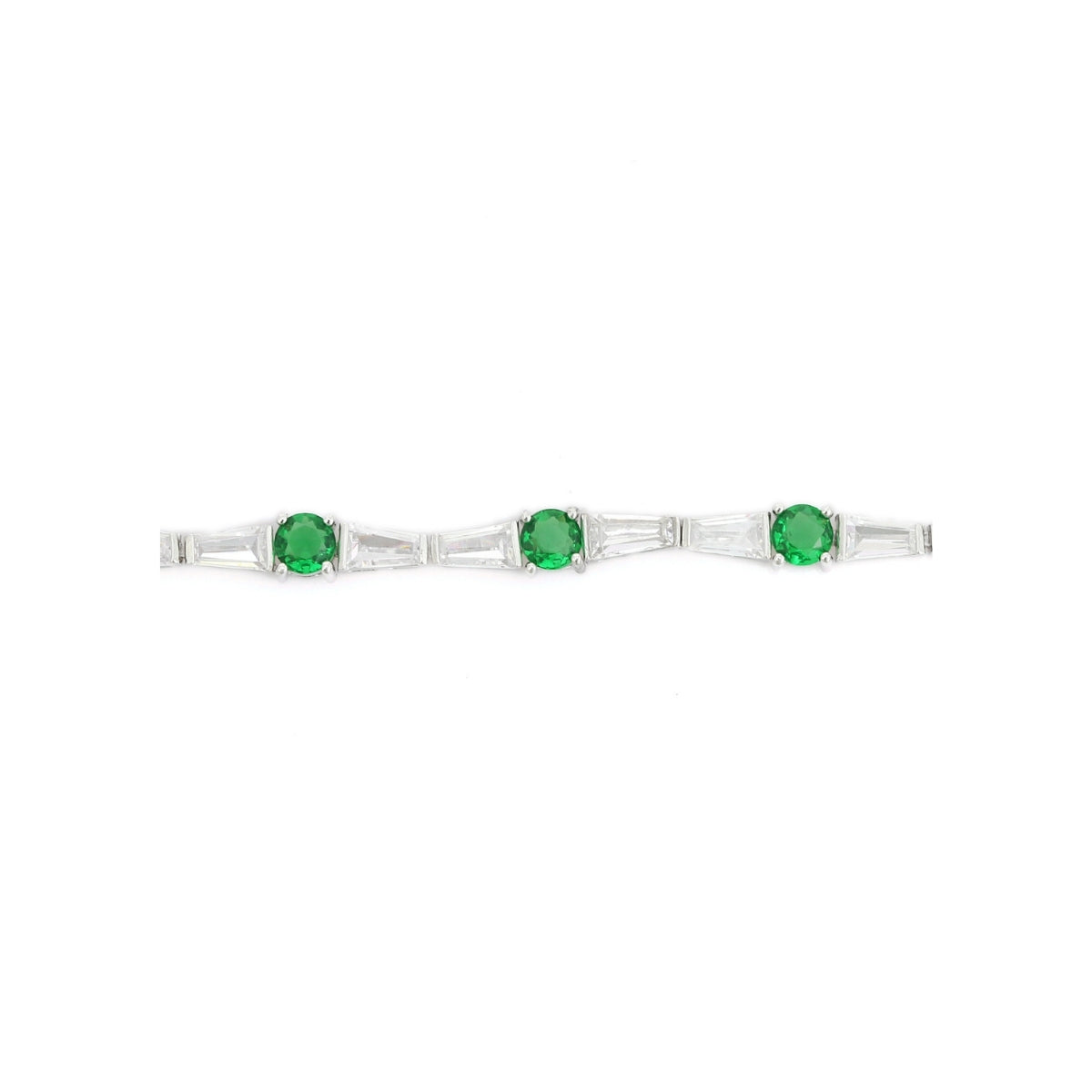 925 Silver Tennis Bracelets for Women - Green, Red, and Blue CZ Diamonds