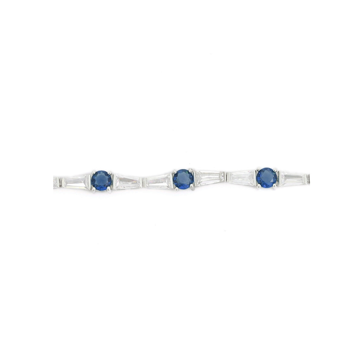 925 Silver Tennis Bracelets for Women - Green, Red, and Blue CZ Diamonds