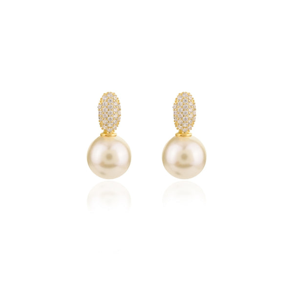 Pearl Drop Stud Earrings
