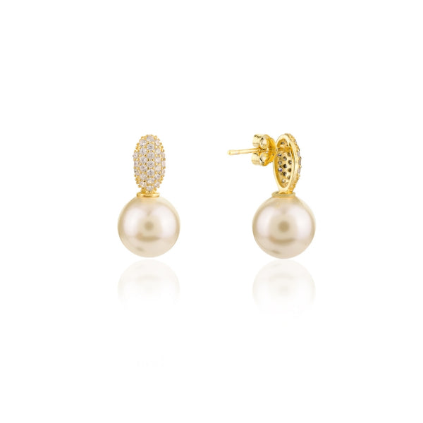 Pearl Drop Stud Earrings