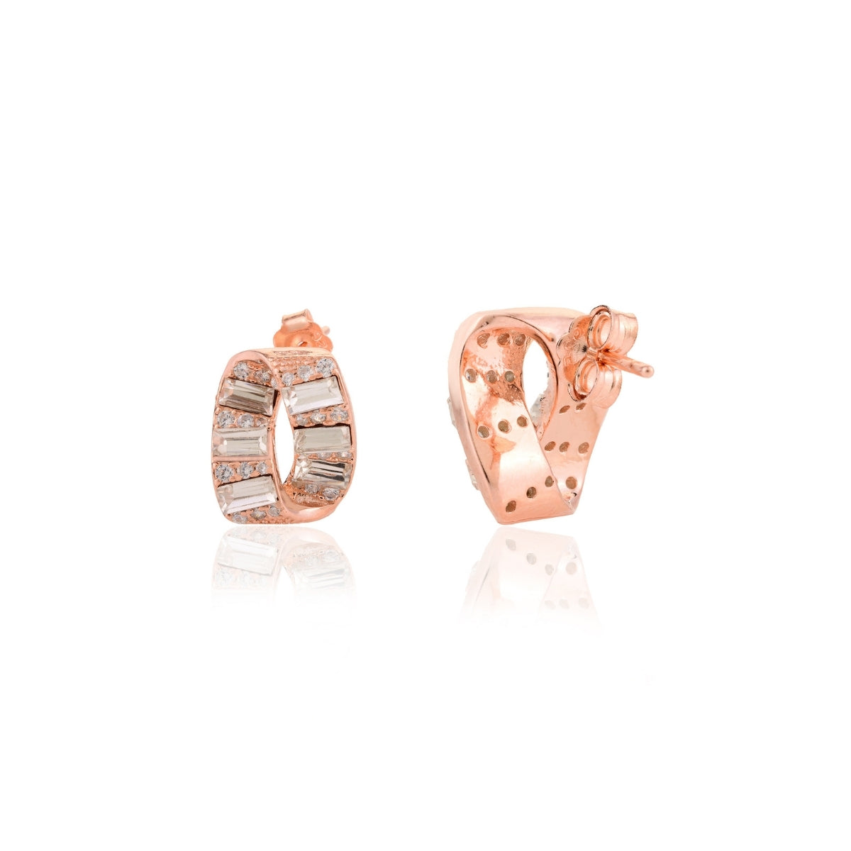 Rose gold Infinity Stud Earrings