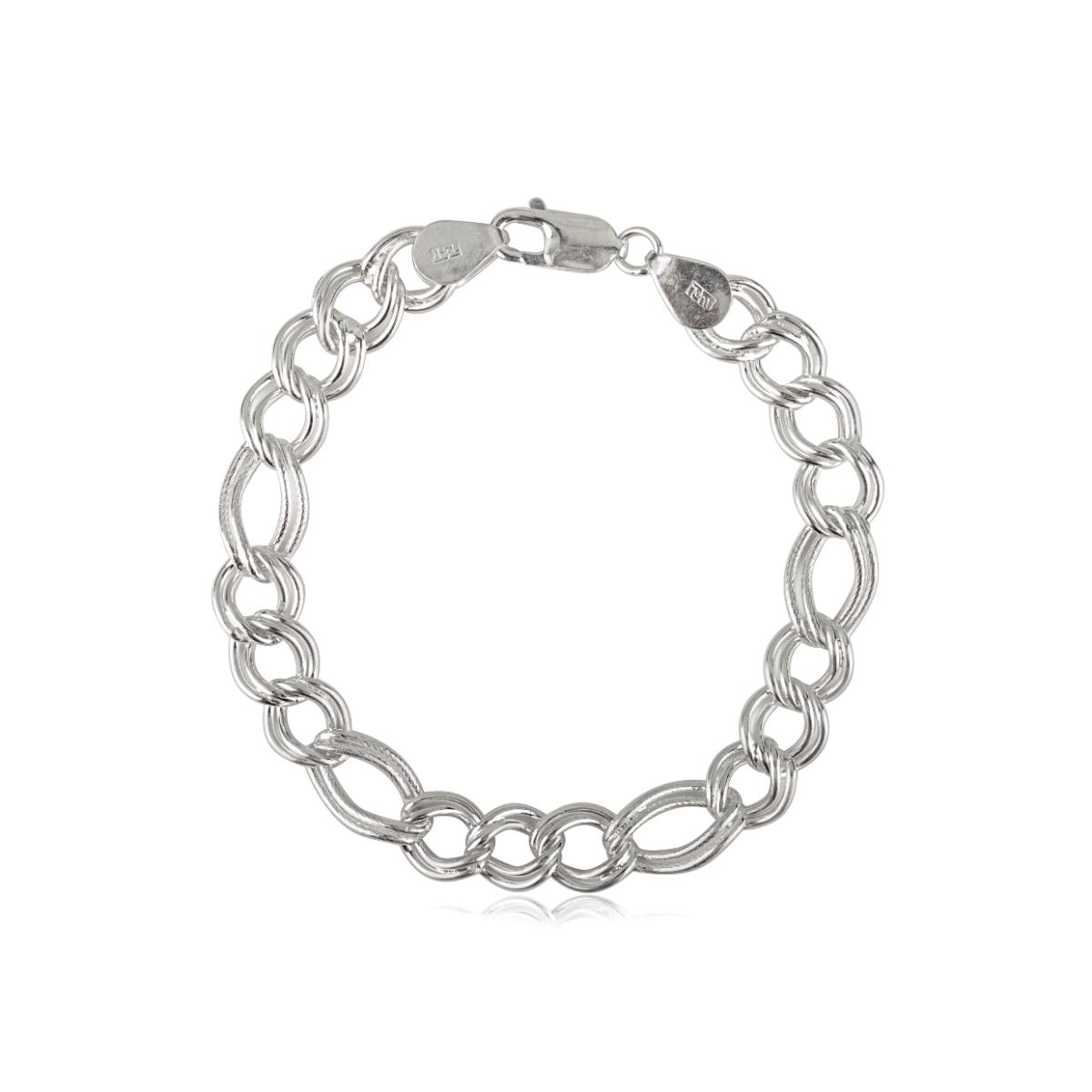 Sterling Silver Double Oval Link Chain Bracelet