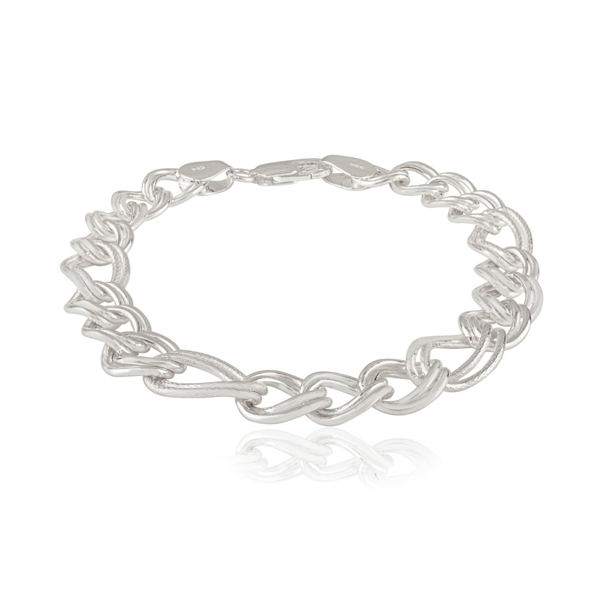Sterling Silver Double Oval Link Chain Bracelet