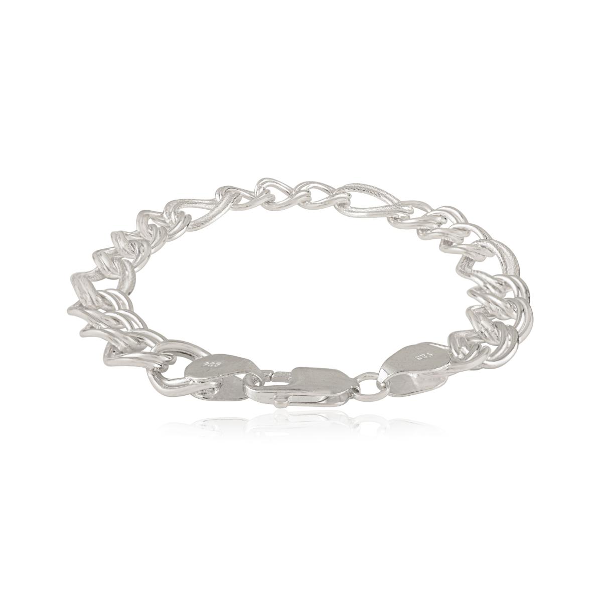 Sterling Silver Double Oval Link Chain Bracelet
