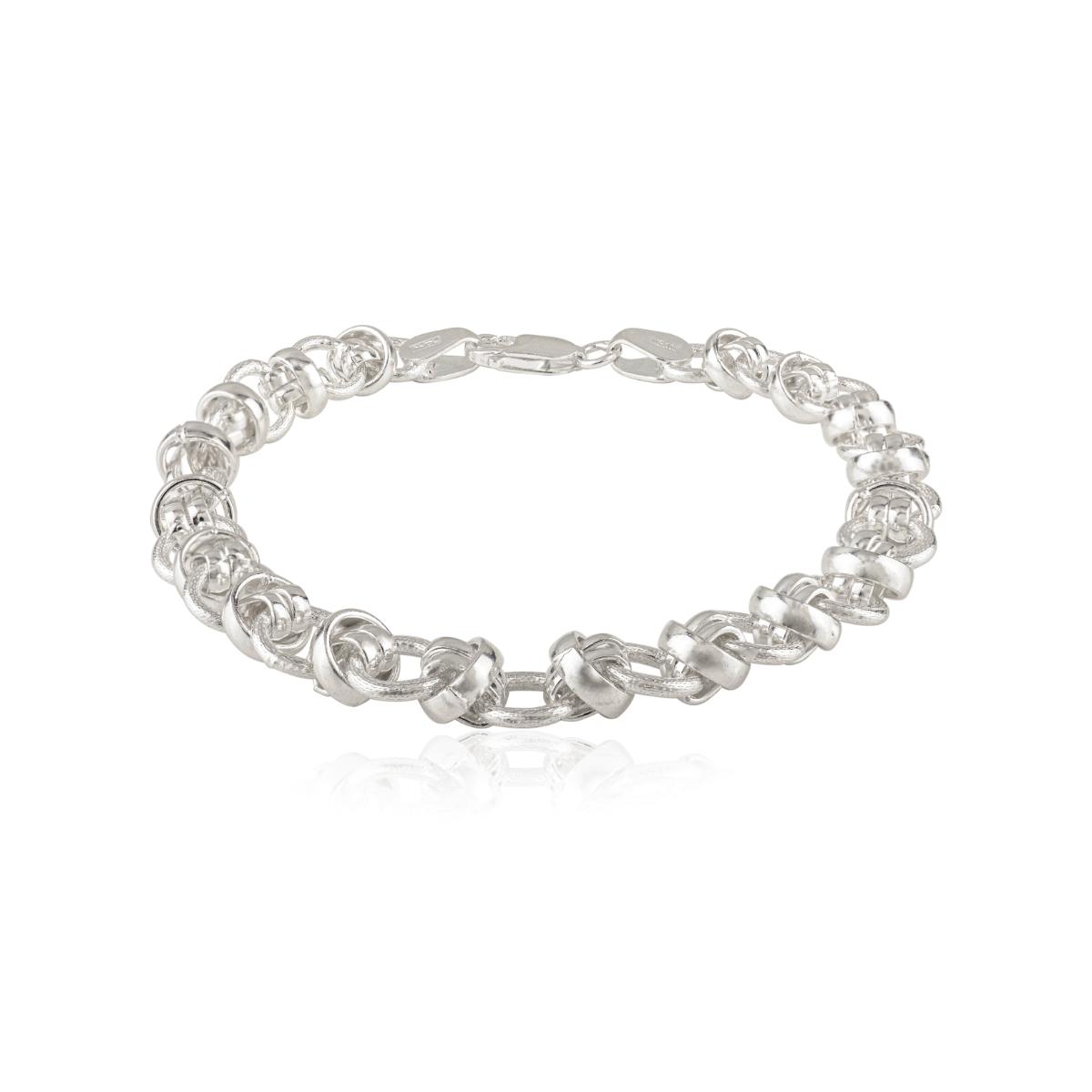 Chunky Silver Stardust Link Chain Bracelet