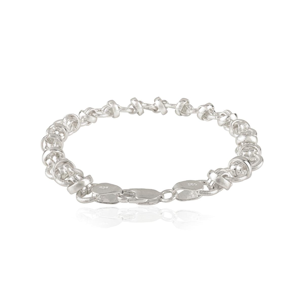 Chunky Silver Stardust Link Chain Bracelet
