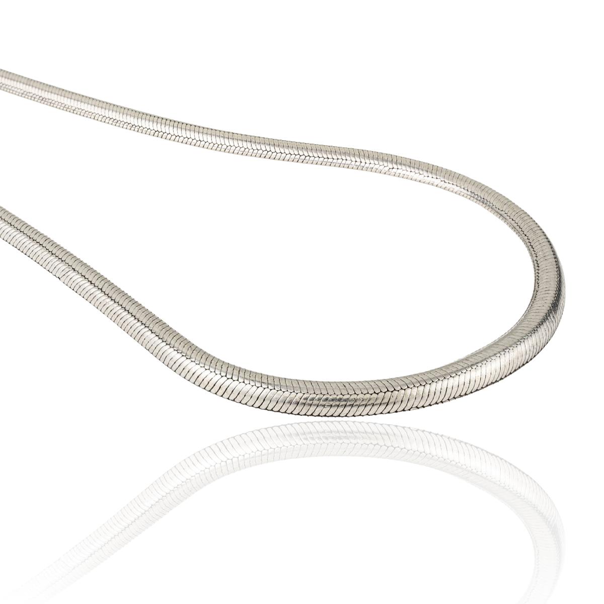 Sterling Silver Snake Unisex Chain Necklace with Decorative S-Hook