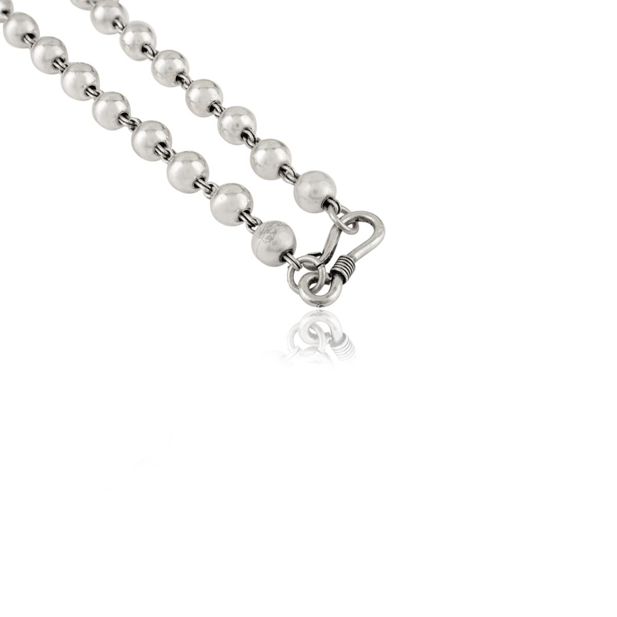 Sterling Silver Artisan Interlocking Unisex Link Chain Necklace