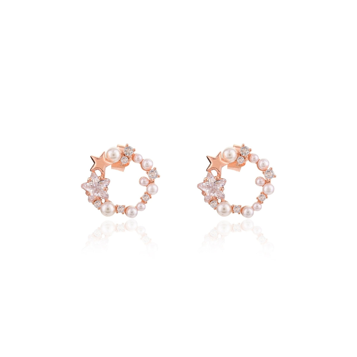 Stunning Star and Pearl Earrings