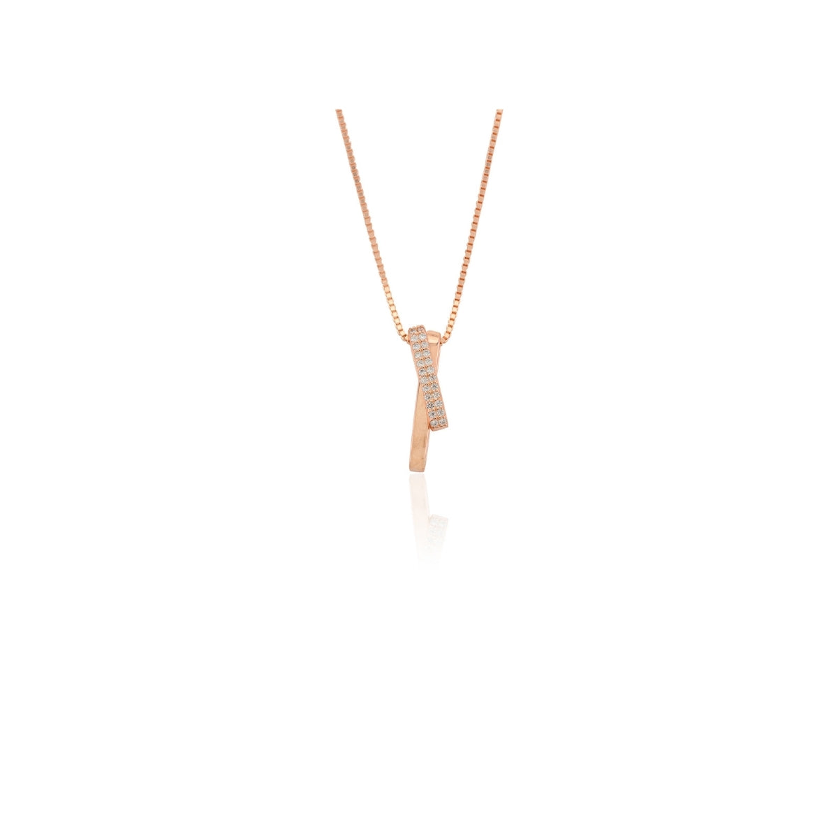 Trendy Criss Cross Dainty Charm Necklace