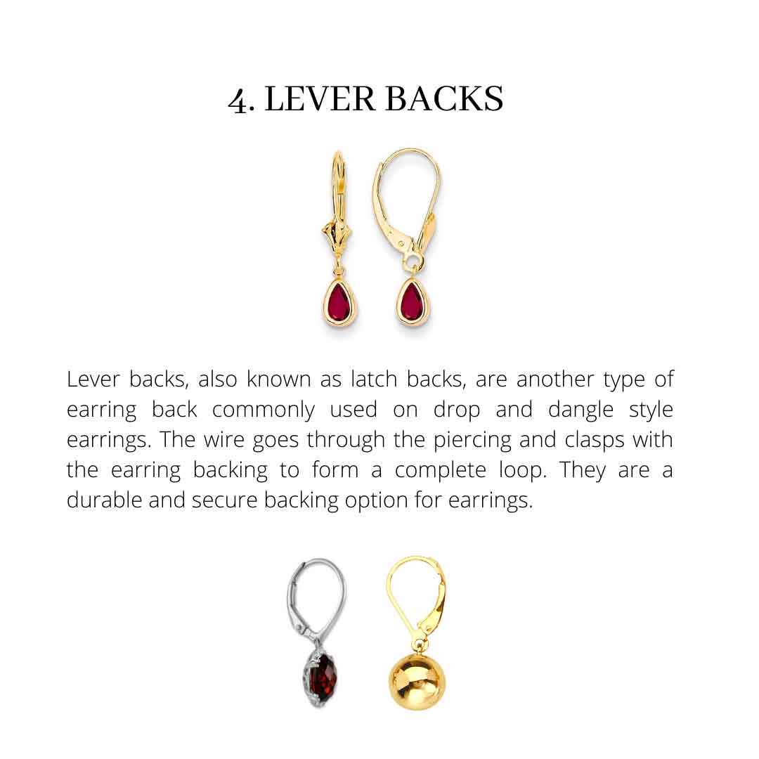 Understanding different types of earring backs - Shopmetalm